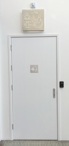 changing facilities door